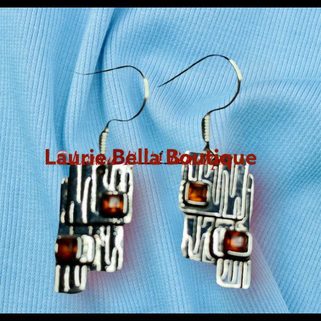 Silver And Topaz Earrings